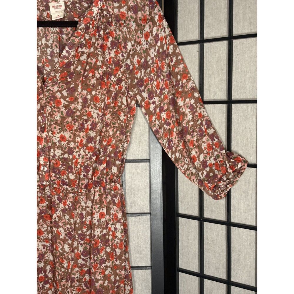 Mossimo Supply Co. Floral Button Front Romper with Tie Waist